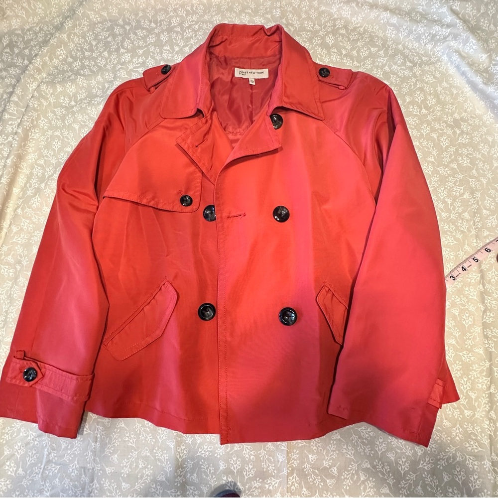 NWOT - Jones New York Coral Rain Jacket